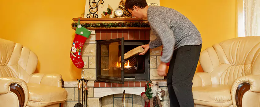 Rusted Metal Fireplace Restoration in Thomasville, Georgia
